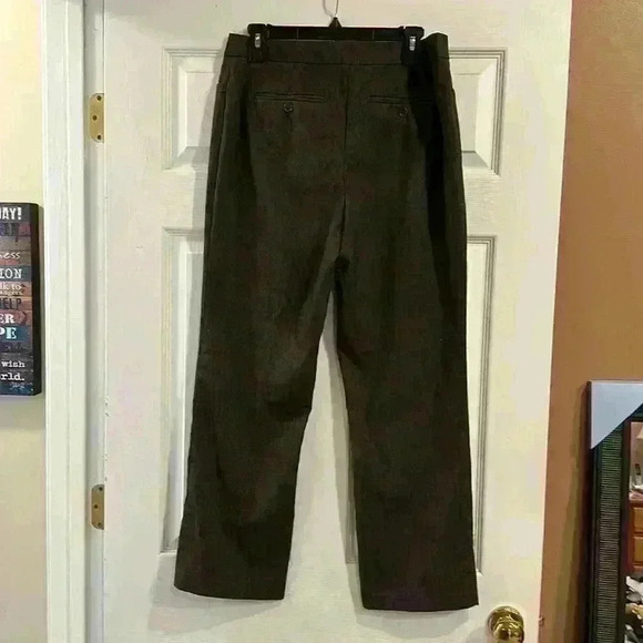 Chico’s Brown Tweed Trousers-EUC; Size 10S - Picture 2 of 3